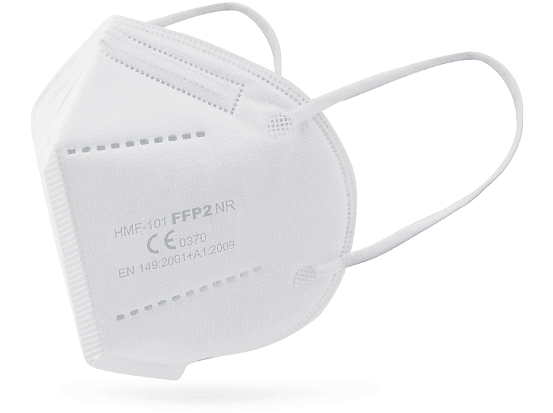 CN CLUB NAUTICO FFP2-Maske WEISS - einzeln verpackt (25er Pack) Atemschutzmaske