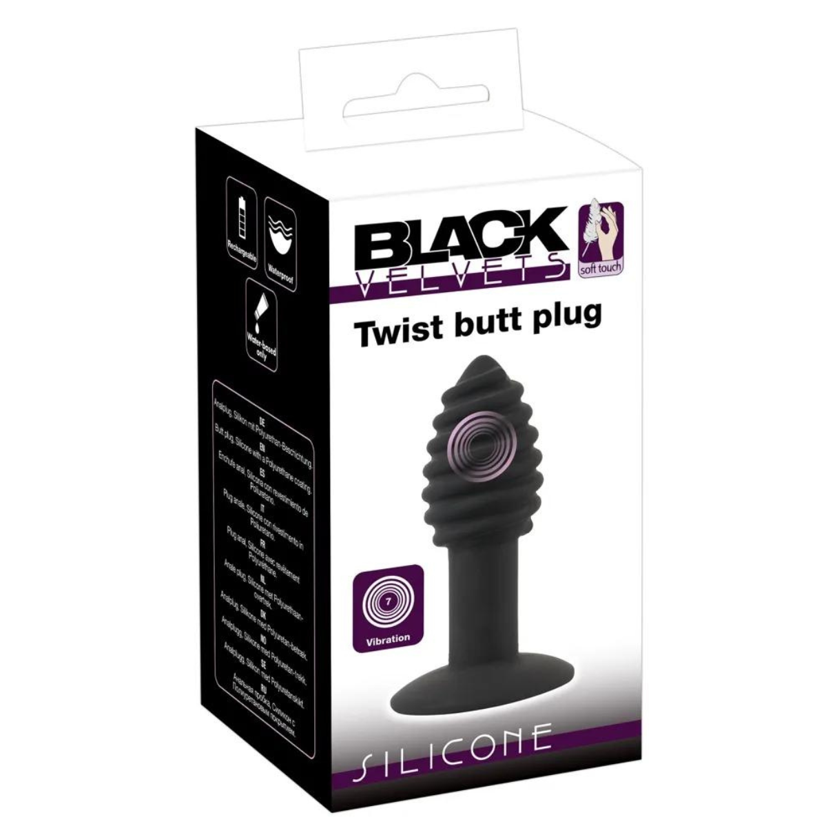VELVETS plug Vibrator BLACK Twist butt