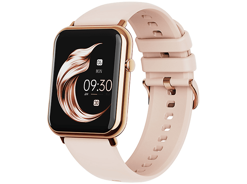 ELKUAIE Q19Pro Smartwatch Gold Kieselgel