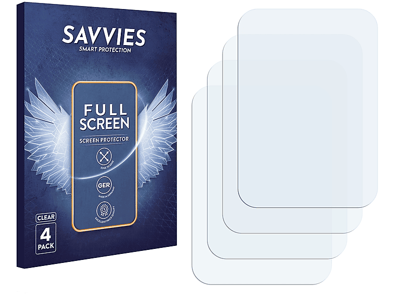 Curved SAVVIES 4x Schutzfolie(für Full-Cover Flex Huawei Watch 3D D)