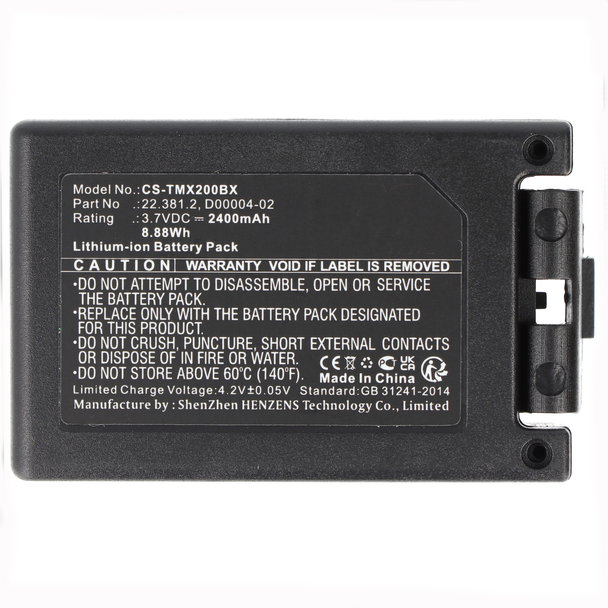 ACCUCELL Kranakku Li-Ion 3,7V 2400mAh Lithium-Ionen 22.381.2 Teleradio Kran-Akku, ersetzt Li-Ion mAh 2400 