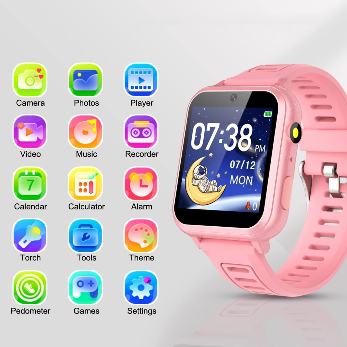 ELKUAIE S16 Smartwatch Plastik, Rosa
