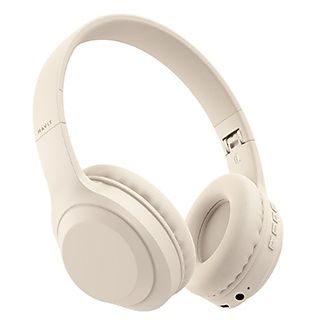 Auriculares inalámbricos - HAVIT H628BT LECTOR MICRO SD / RADIO FM, Circumaurales, Bluetooth, Beige