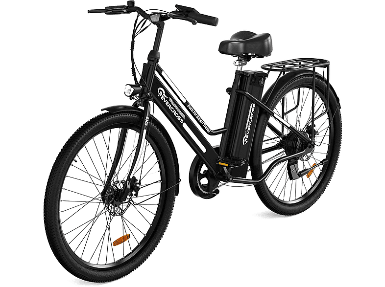 EVERCROSS EK8S Zoll, Schwarz) Citybike (Laufradgröße: Unisex-Rad, 26