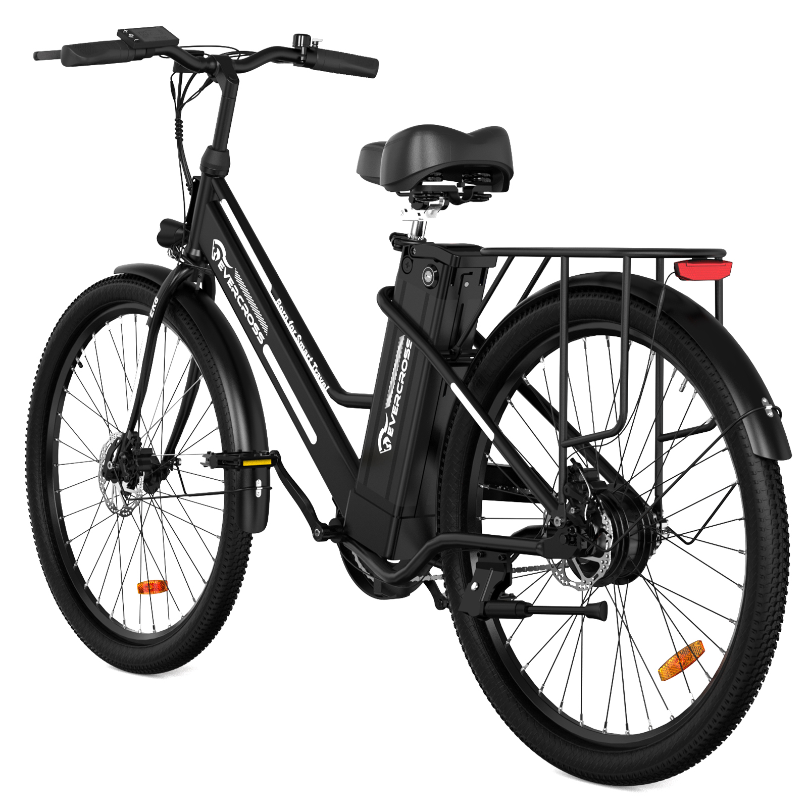 EVERCROSS EK8S Citybike (Laufradgröße: 26 Schwarz) Unisex-Rad, Zoll