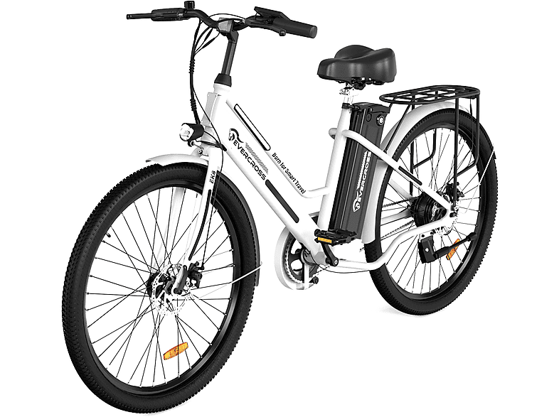 Weiß) Citybike Unisex-Rad, EVERCROSS EK8S (Laufradgröße: 26 Zoll,