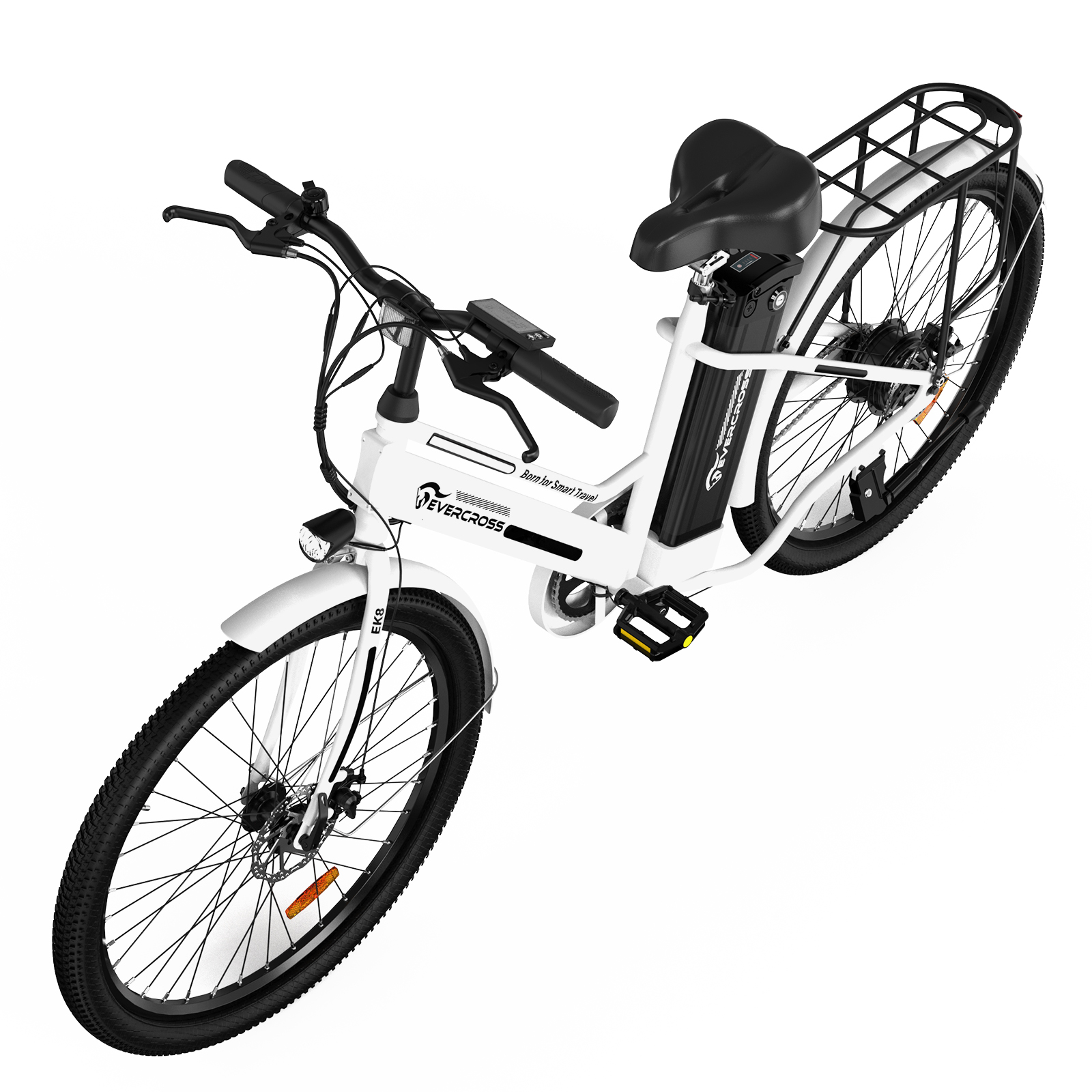 EVERCROSS EK8S Citybike (Laufradgröße: Weiß) Zoll, 26 Unisex-Rad