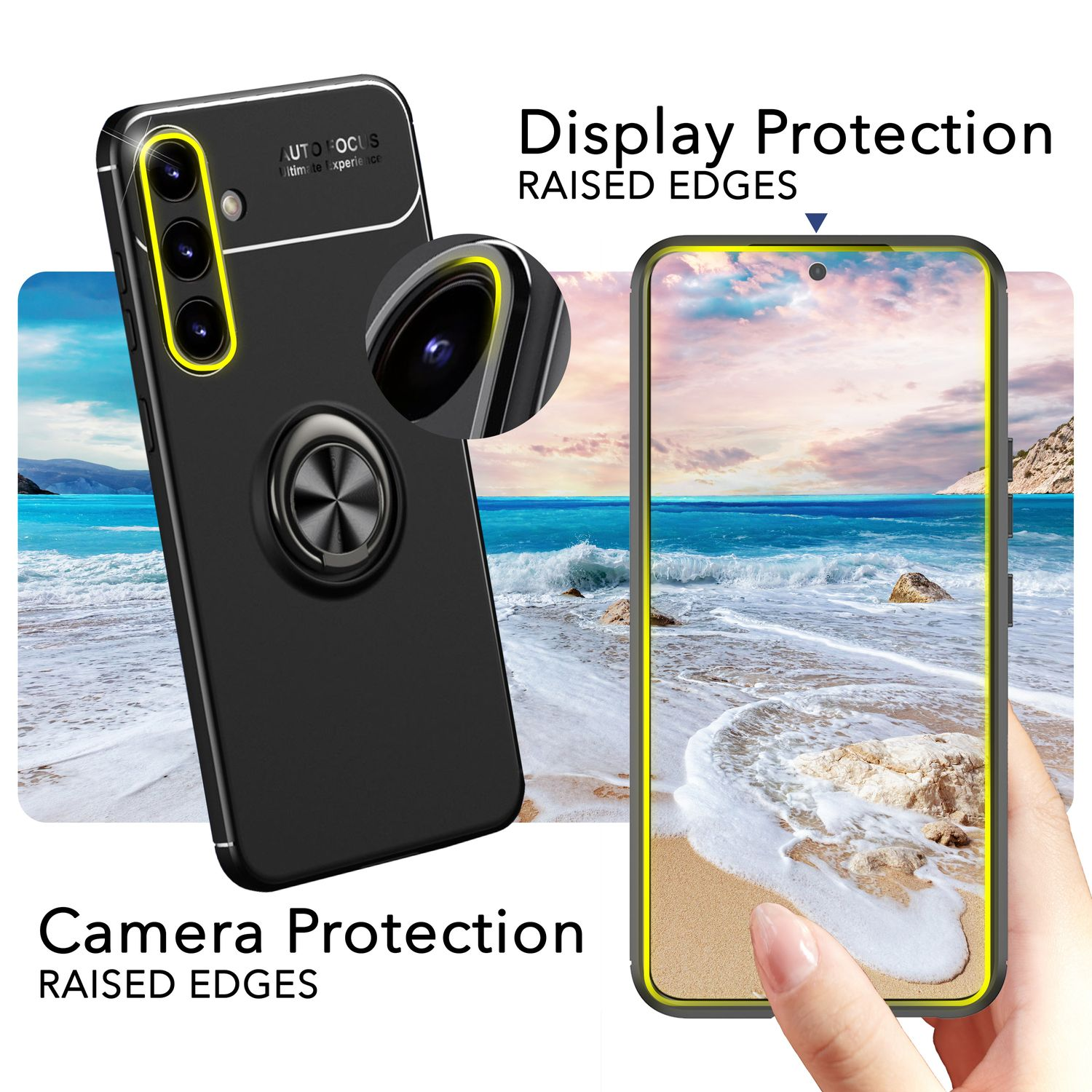 Una funda de teléfono inteligente con un teléfono dentro.