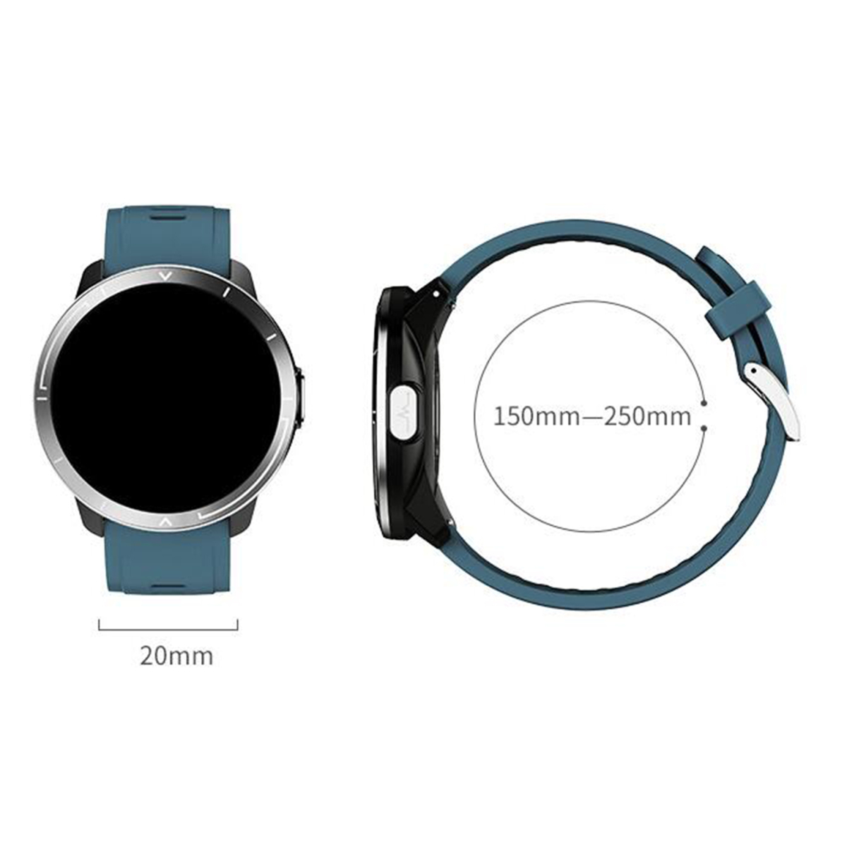 ELKUAIE M18 plus Schwarz Gürtel, Smartwatch Silikon