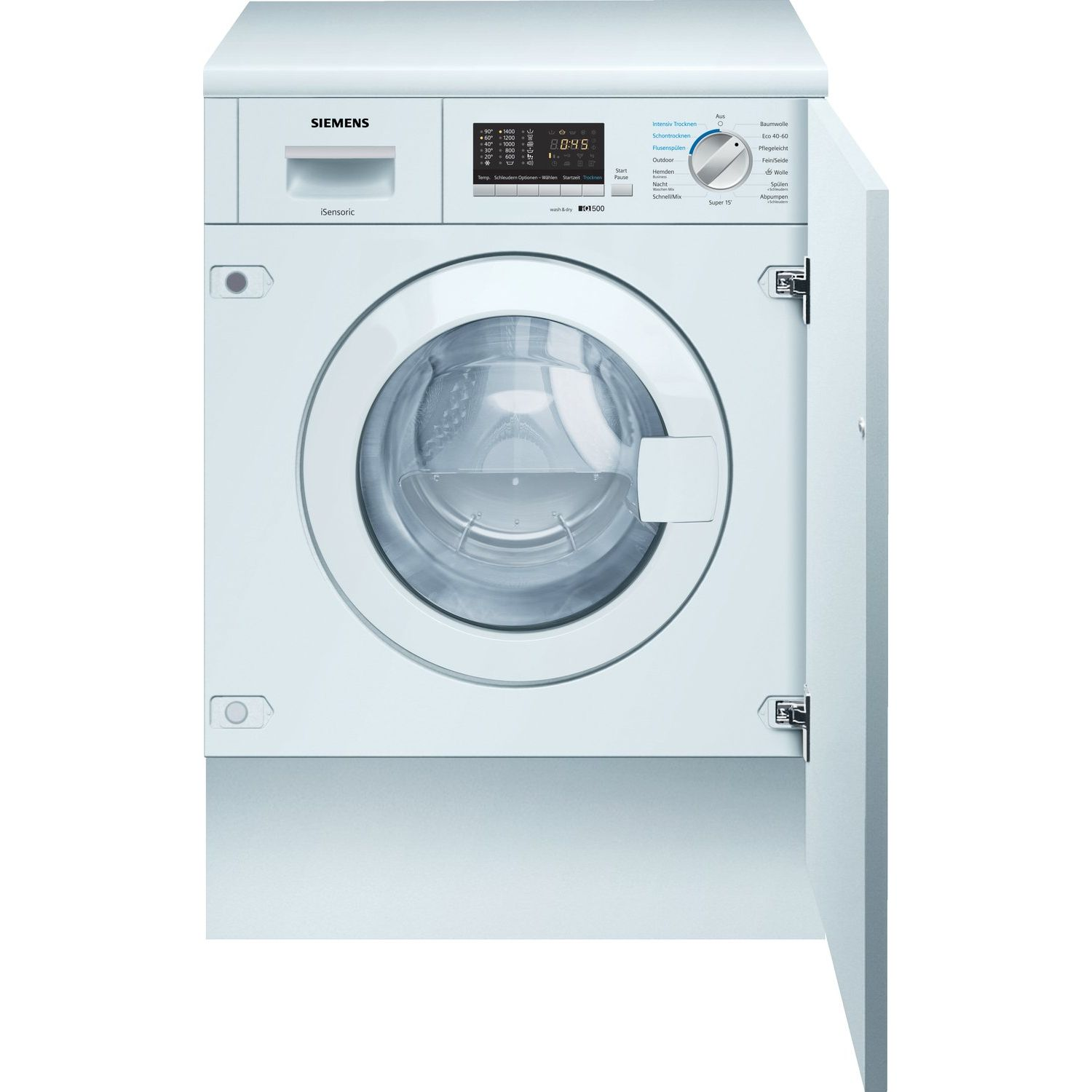 SIEMENS REFURBISHED (*) WK14D543 9 Waschmaschine 8000 U/Min.) Vormisch-Technologie Serie kg / ÖkoMix kg, 1551 mit (9