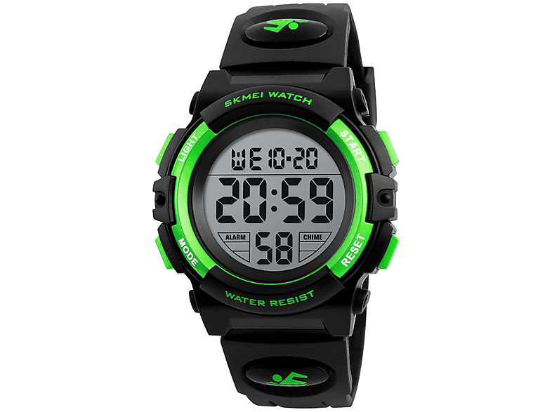 Multifunktionales Sportmodell Smartwatch PU, Grün ELKUAIE