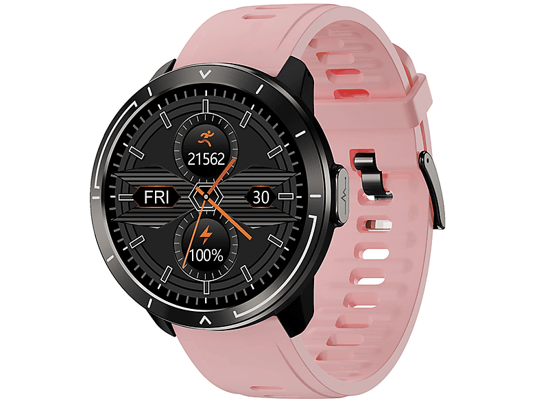 ELKUAIE M18PLUS  Smartwatch Silikon, Rosa Gürtel