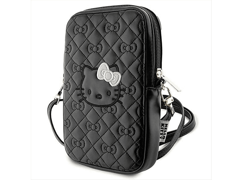 HELLO KITTY BY Universell, Umhängetasche, Torebka Strap Schwarz Design Universell, Bows Quilted Hülle, CHEFMADE