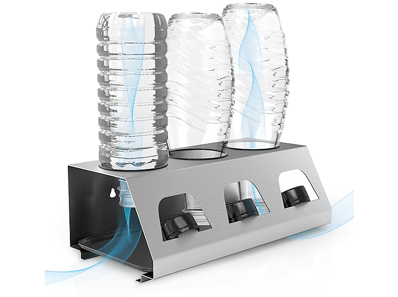 INTIRILIFE Flaschenhalter aus Edelstahl Abtropfgestell