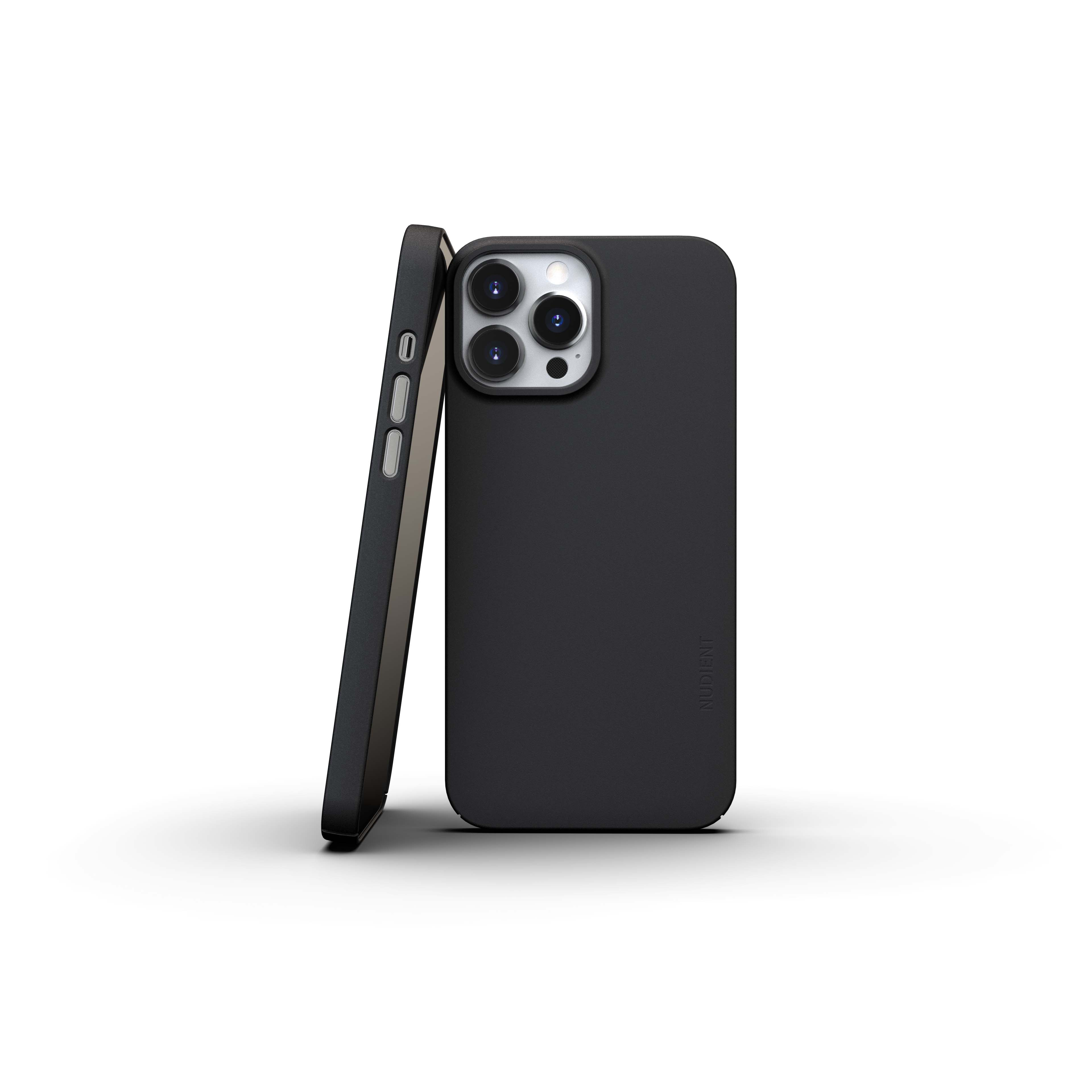NUDIENT V3 Backcover, MAX, APPLE, IPHONE Case Thin BLACK PRO MagSafe, 13