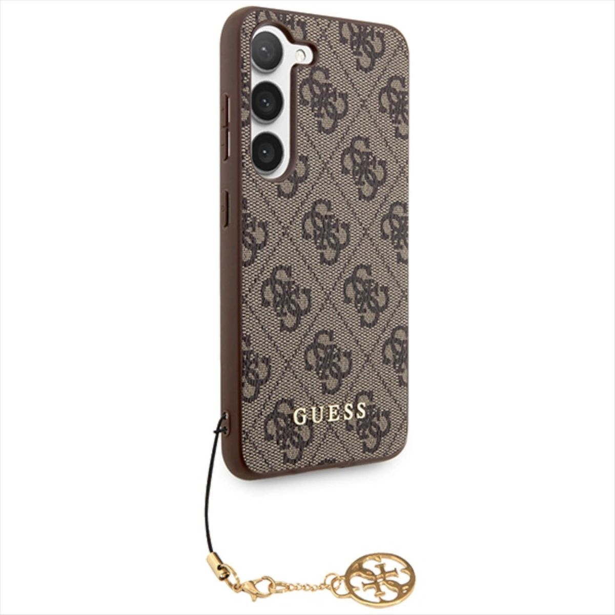 Samsung, Backcover, S23, Charms GUESS Collection Case, Design Galaxy Braun