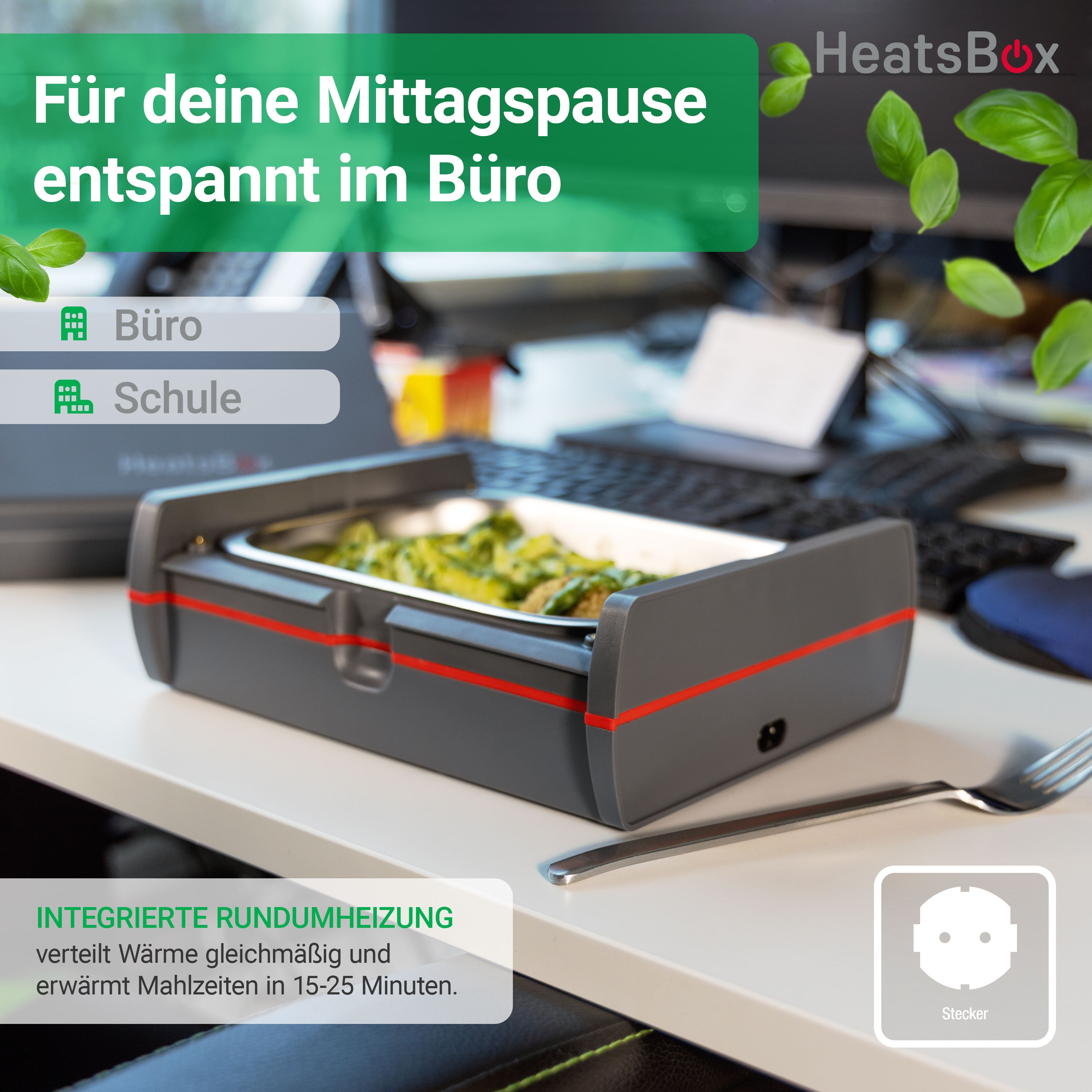 HEATSBOX Pro Watt, (100 Mobile grau) Kochbox