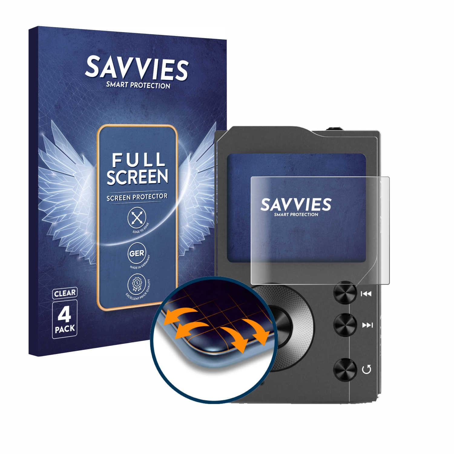 SAVVIES 4x Flex Full-Cover 3D Curved Surfans Schutzfolie(für F20)