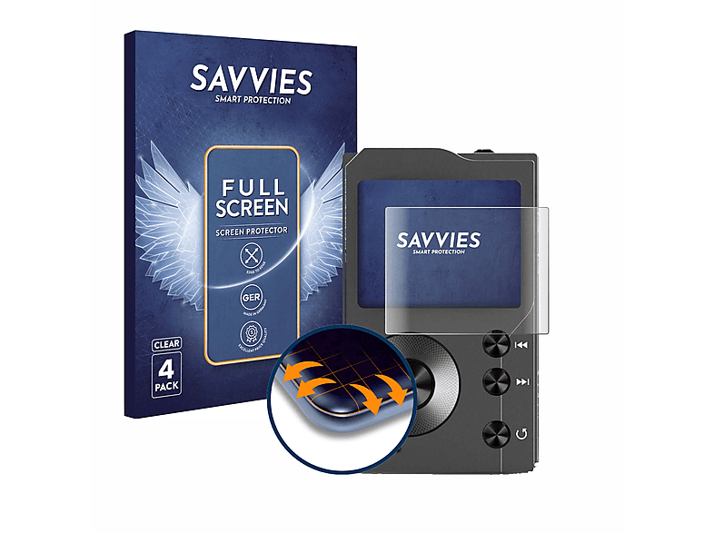 SAVVIES 4x Flex Full-Cover 3D Curved Surfans Schutzfolie(für F20)