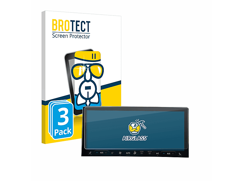 BROTECT 3x Airglass klare Schutzfolie(für Ford Focus 2022 Sync 4 13.2\