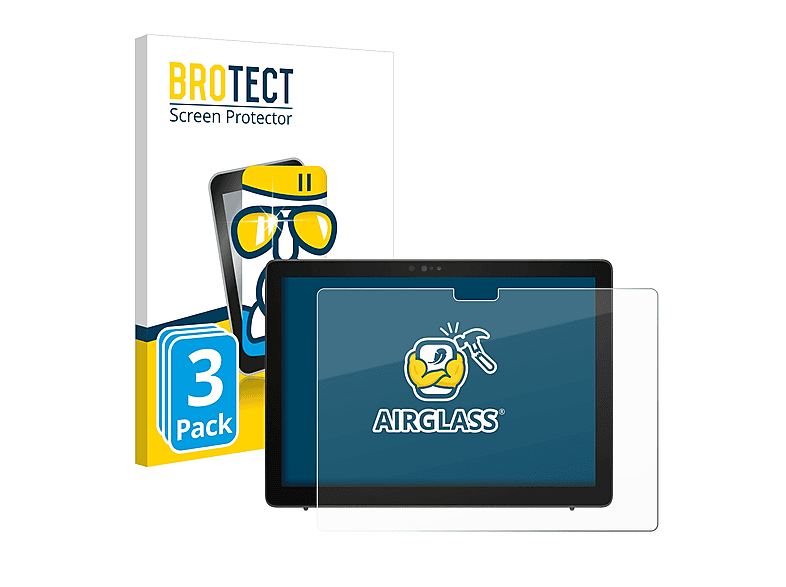 BROTECT 3x Airglass klare Schutzfolie(für Dell Latitude 7210 2-in-1)