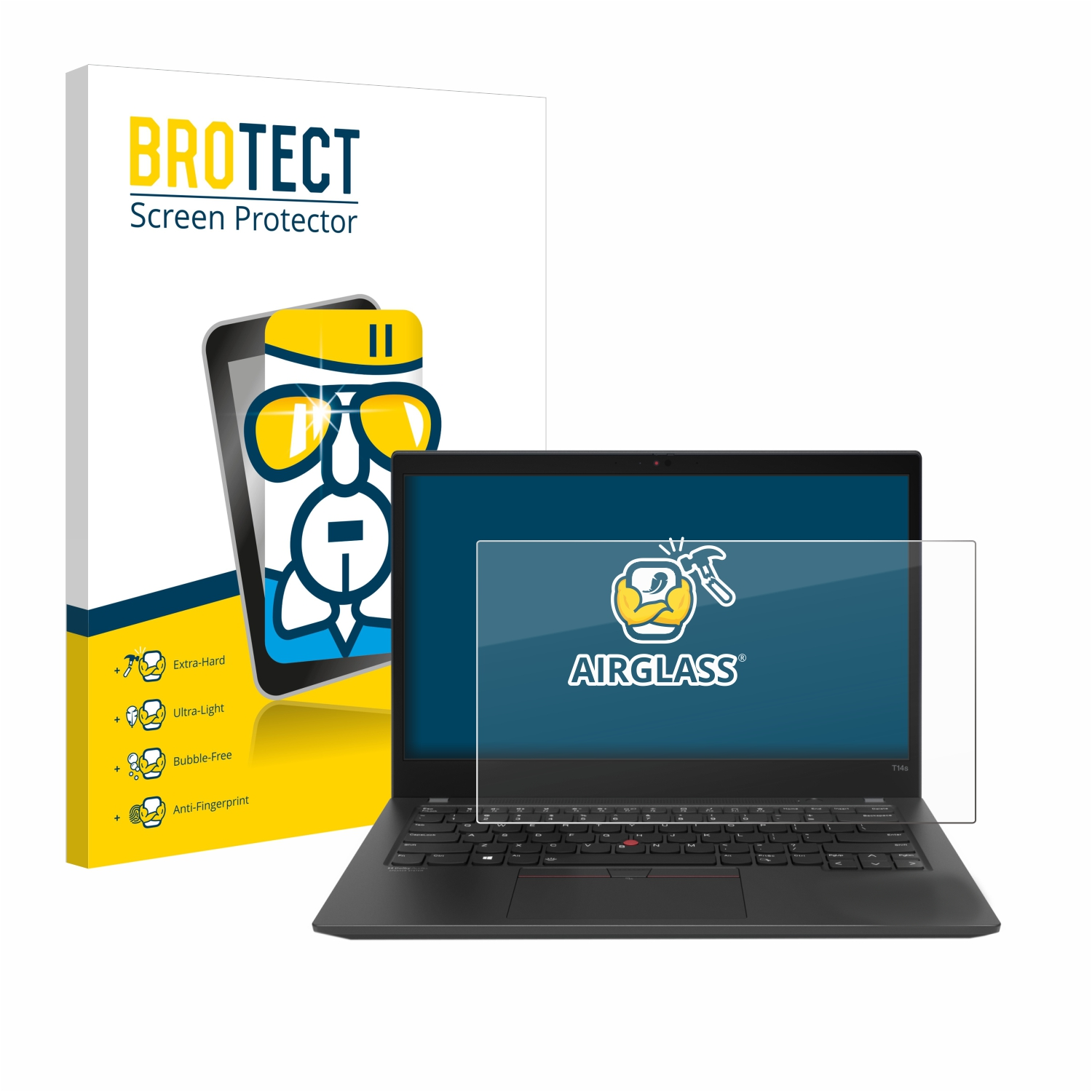 BROTECT Airglass Lenovo 2) klare Schutzfolie(für Gen T14s ThinkPad