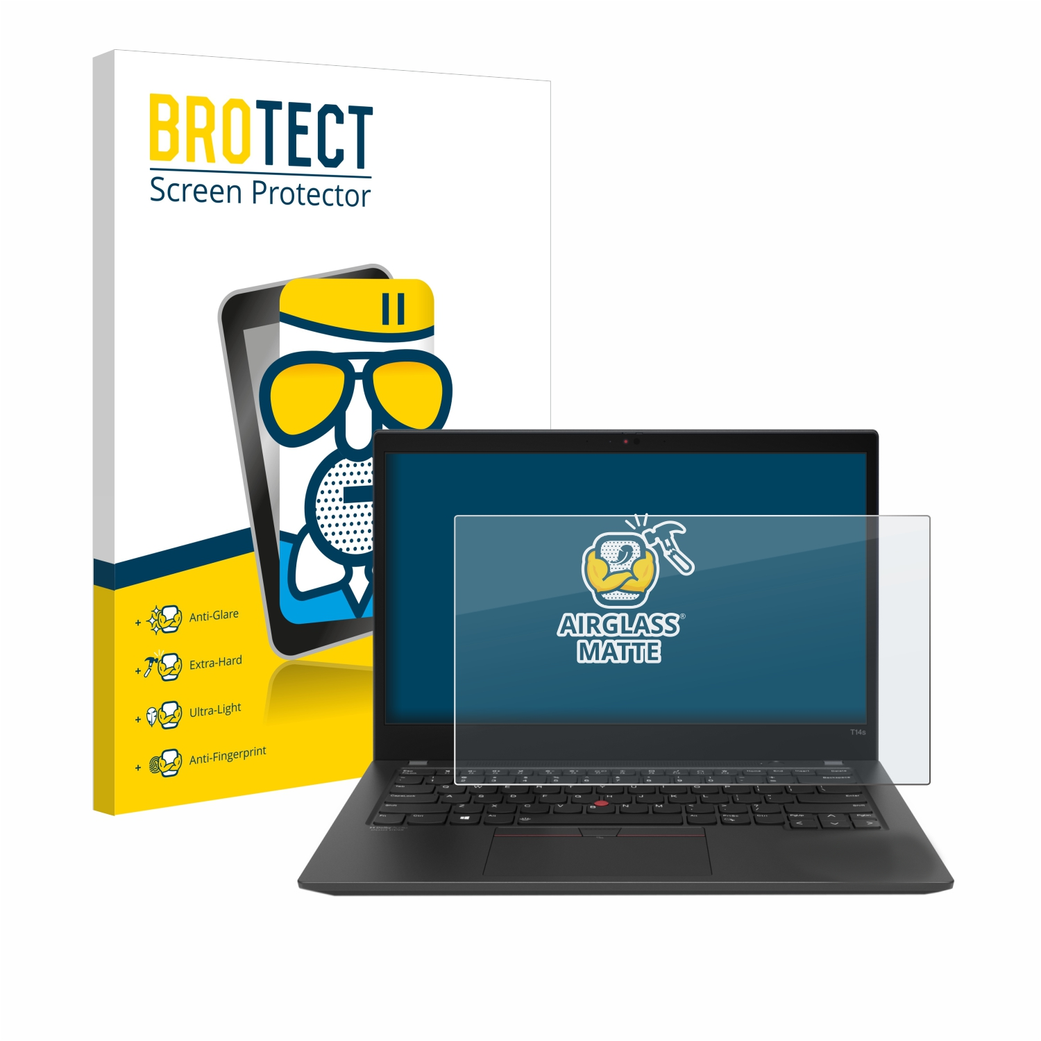 BROTECT Airglass matte Schutzfolie(für Lenovo T14s Gen ThinkPad 2)