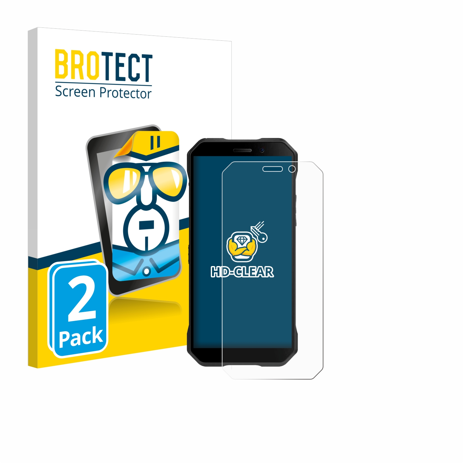 BROTECT Pro) klare 2x Doogee S61 Schutzfolie(für