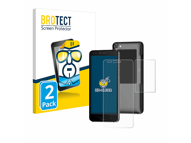 BROTECT 2x klare Schutzfolie(für Pax Payphone) M50