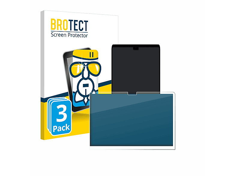 BROTECT 3x Airglass klare Schutzfolie(für MacBook Apple Air 15\