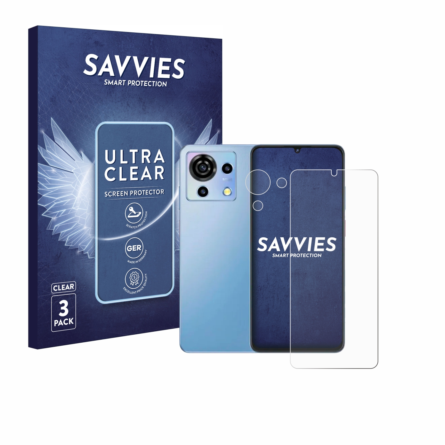 SAVVIES 6x klare Vita) ZTE Schutzfolie(für V50 Blade