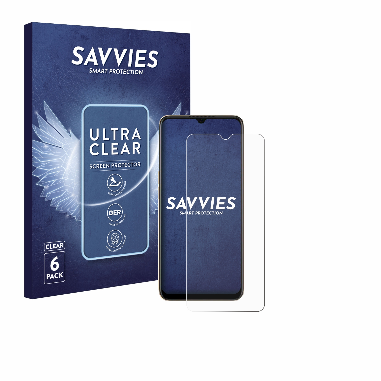 SAVVIES 6x klare Schutzfolie(für Oppo A77s)