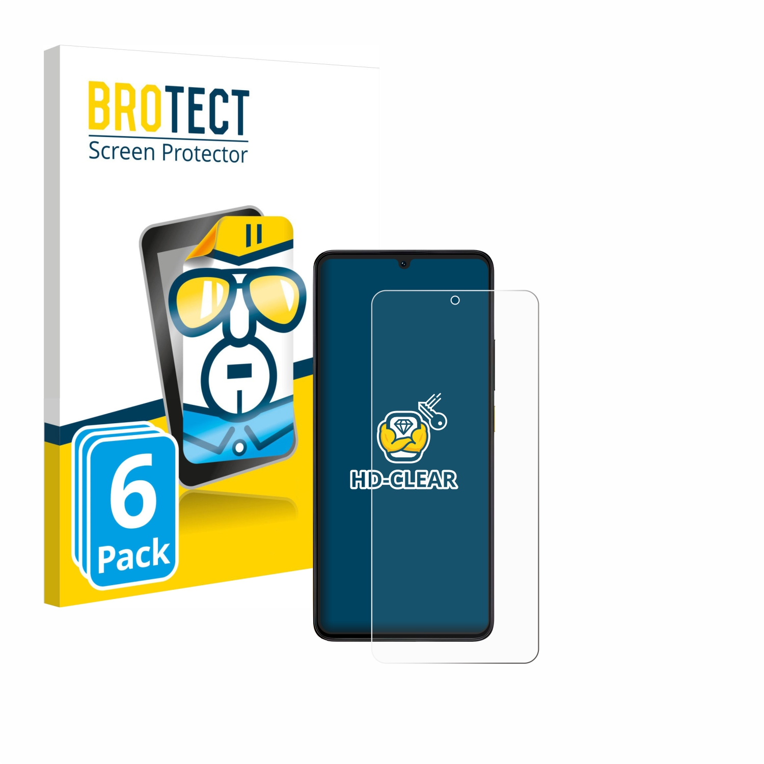BROTECT 6x klare Schutzfolie(für Pro) X6 Poco Xiaomi