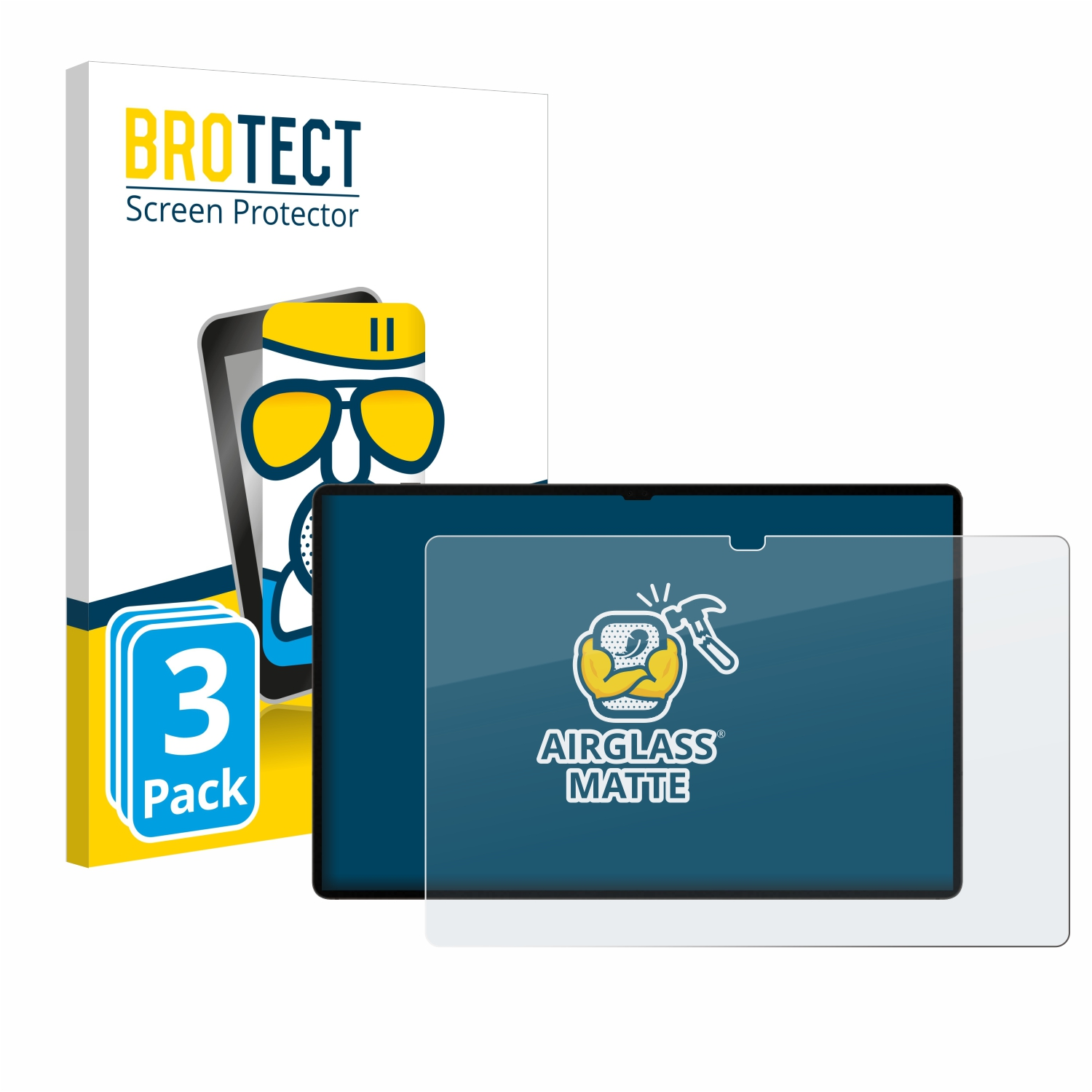 BROTECT 3x Airglass matte Schutzfolie(für WiFi) S9 Tab Samsung Galaxy Ultra
