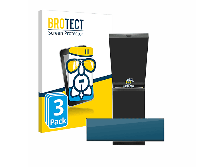 BROTECT 3x Airglass klare Schutzfolie(für ASUS ROG Zephyrus Duo 16 2023 (NUR Touch Bar))