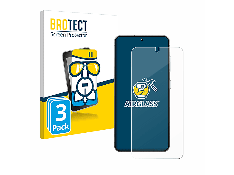 BROTECT 3x Airglass klare Schutzfolie(für Samsung Galaxy S24) | Displayschutzfolien & Gläser