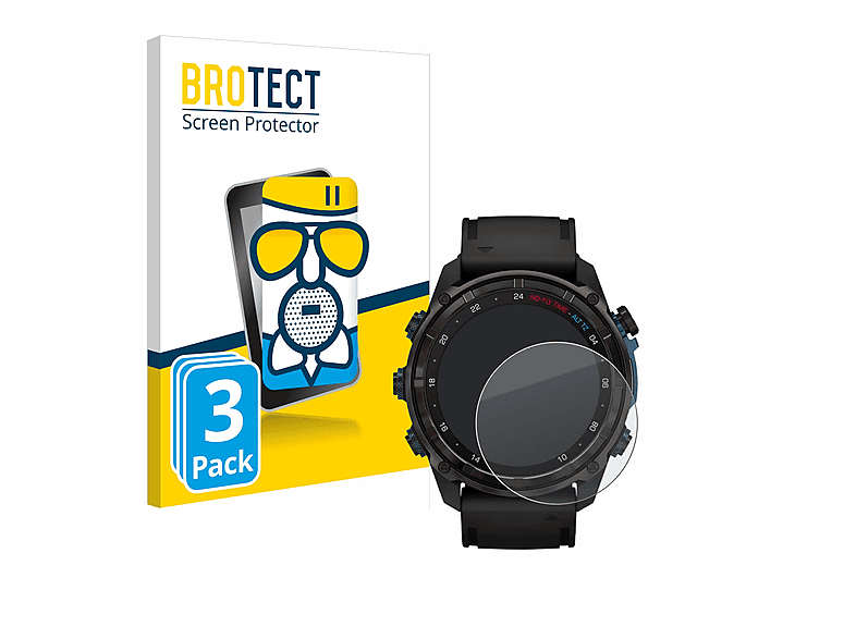 BROTECT 3x Airglass matte Schutzfolie(für Garmin Descent Mk3i (51 mm))