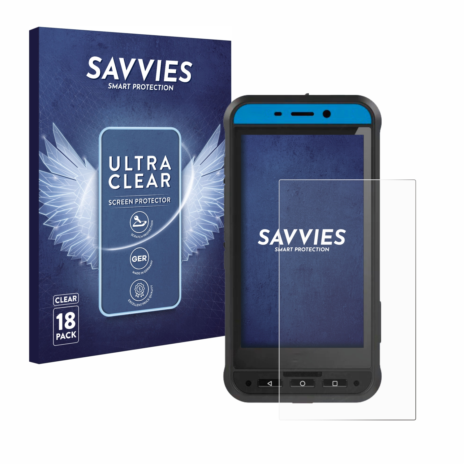 SAVVIES 18x klare Schutzfolie(für Smart-Ex DZ2) Ecom 02