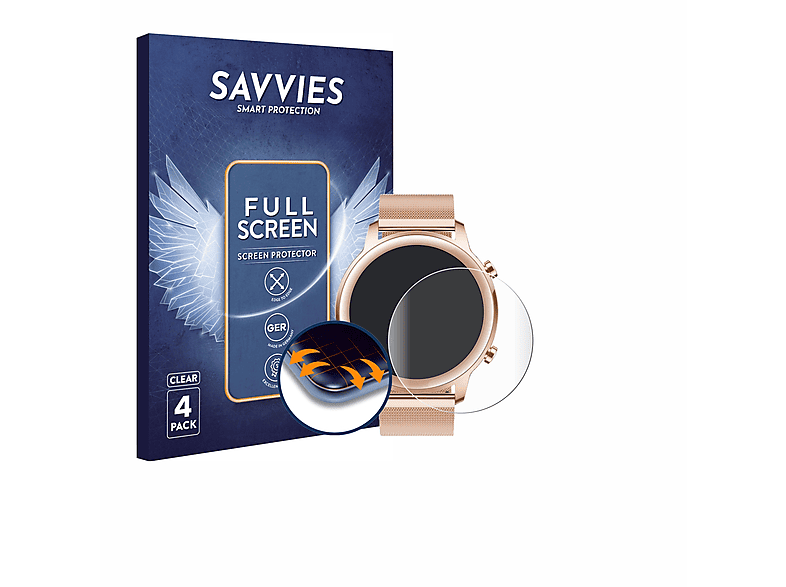 Flex Curved 2 3D Schutzfolie(für 4x MagicWatch Full-Cover Honor mm)) (42 SAVVIES