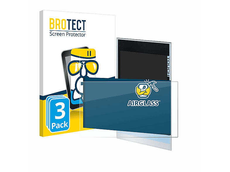 BROTECT 3x Airglass klare Schutzfolie(für Siemens Simatic HMI TP1900 Comfort)