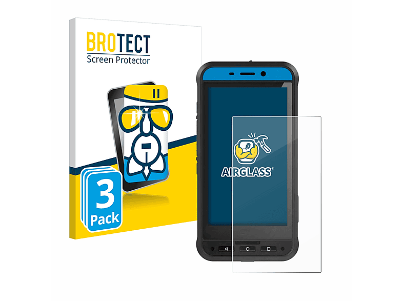 BROTECT 3x Airglass klare Schutzfolie(für Ecom Smart-Ex 02 DZ2)