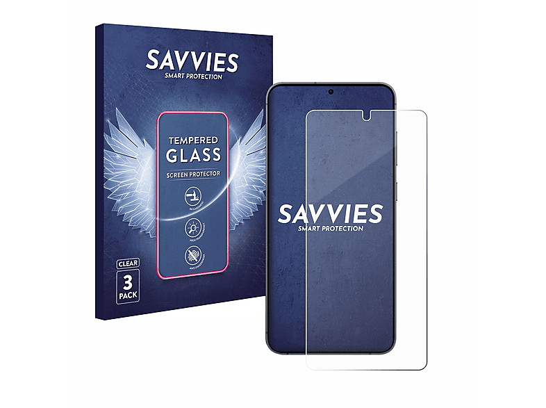 SAVVIES 3x 9H klares Schutzglas(für Samsung Galaxy S24 Plus) | Displayschutzfolien & Gläser