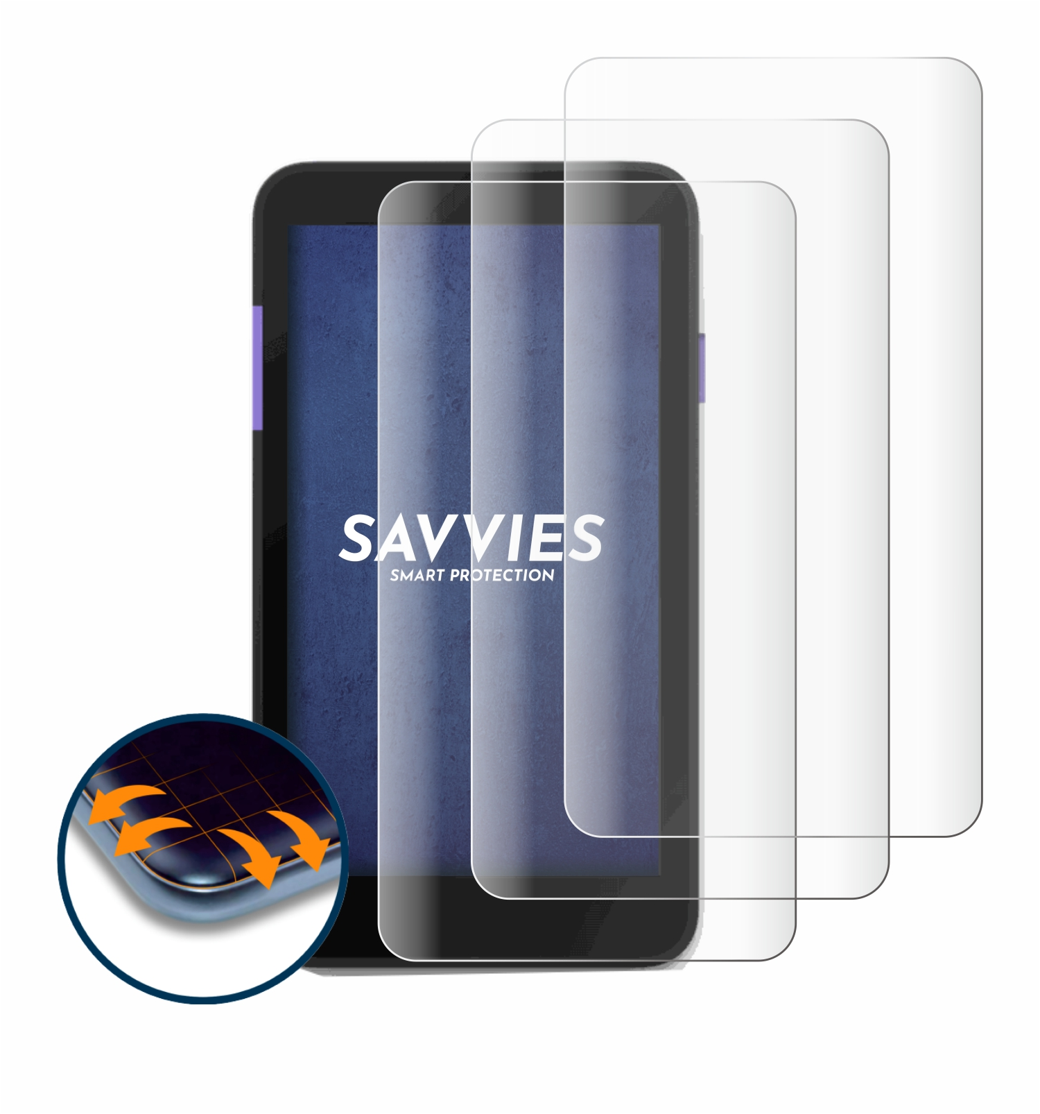 SAVVIES (by 3D Terminal Curved Full-Cover Zettle Schutzfolie(für Paypal)) Flex 4x