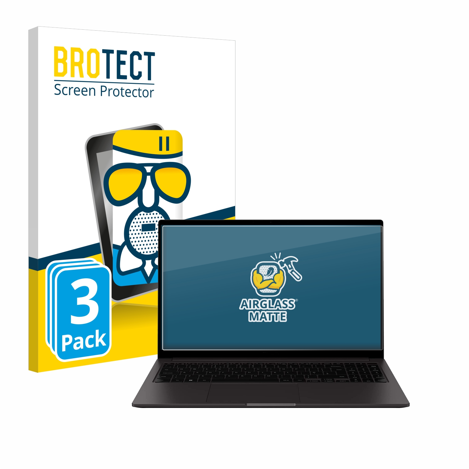 Airglass Galaxy Samsung Book2 Schutzfolie(für matte 3x BROTECT 15.6\