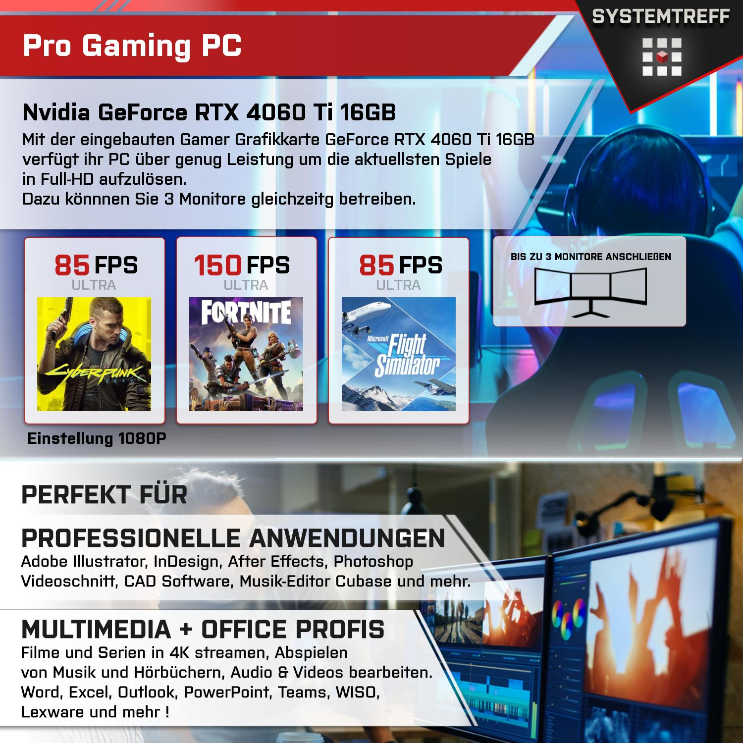 SYSTEMTREFF Pro Gaming Intel 11 GB i9 4060 Intel® GB PC 32 RAM, mSSD, Windows Core Core™ Gaming GeForce NVIDIA Ti mit RTX™ i9-12900K, 1000 Prozessor, Pro