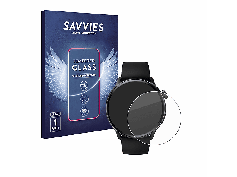 SAVVIES 9H klares Schutzglas(für Xiaomi Mibro Lite 2)