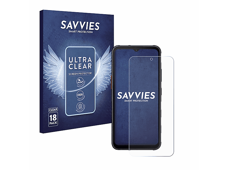 SAVVIES 18x klare Schutzfolie(für Samsung Galaxy XCover 7)