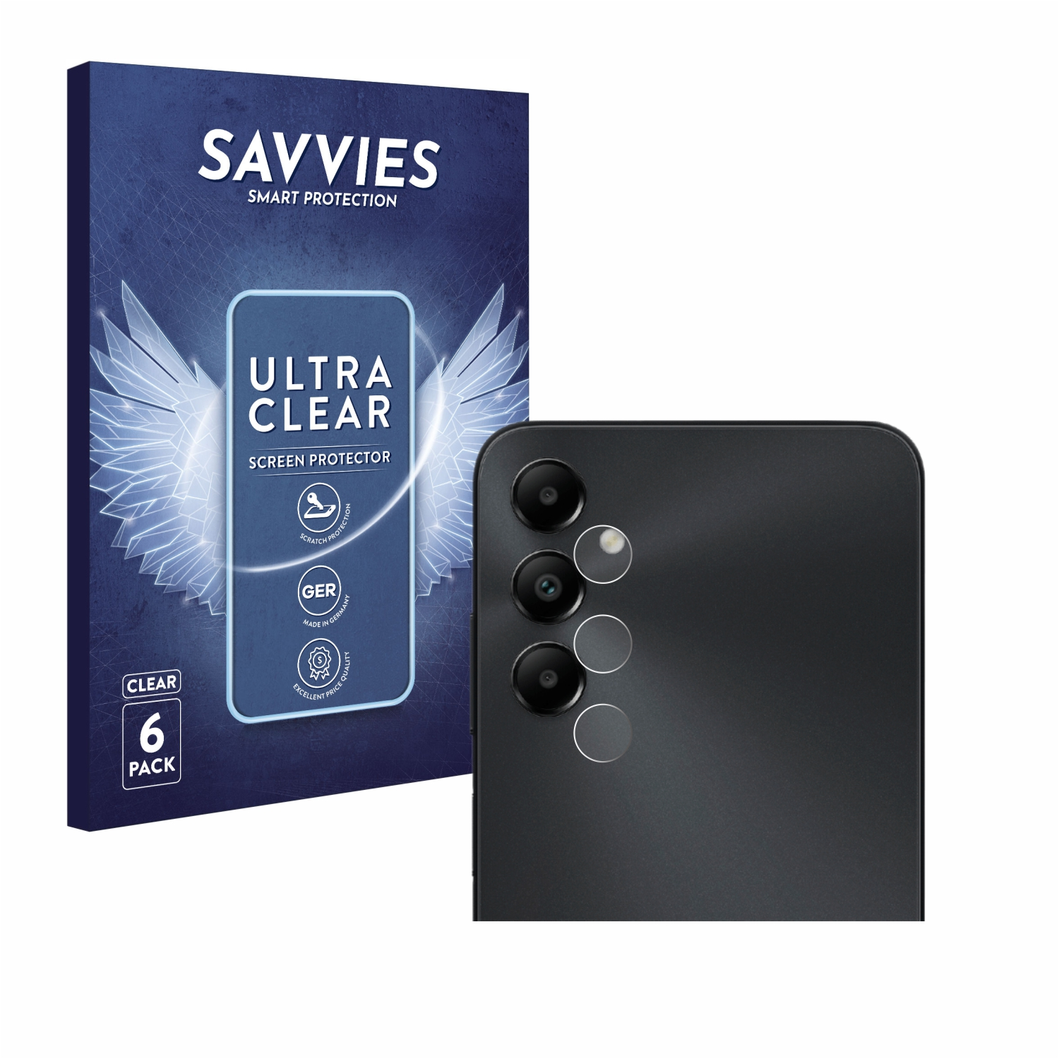 6x A05s) Galaxy SAVVIES Samsung Schutzfolie(für klare
