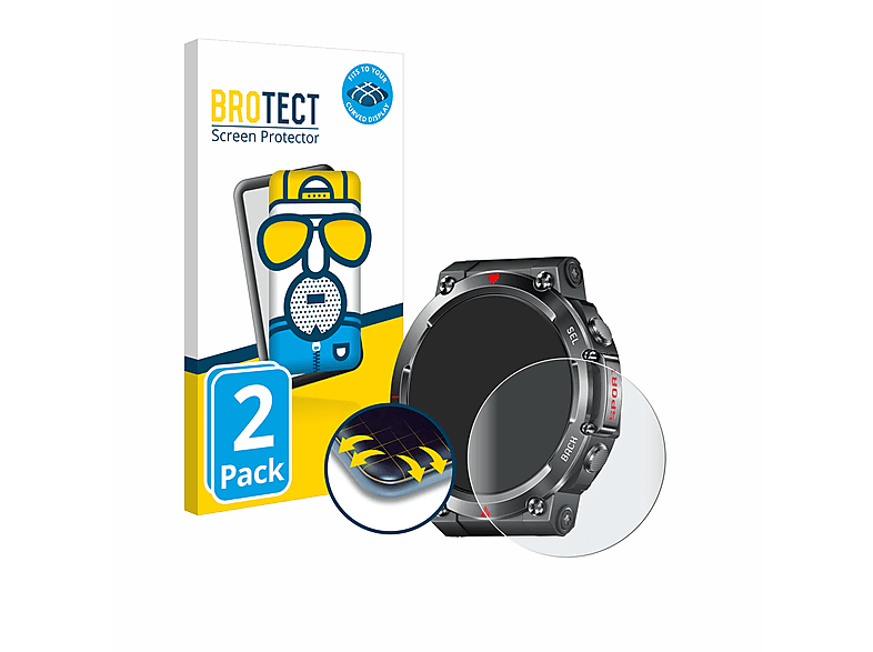 BROTECT 2x Flex matt Full-Cover 3D Curved Schutzfolie(für Azttkia L85) | Smartwatch Schutzfolien & Gläser