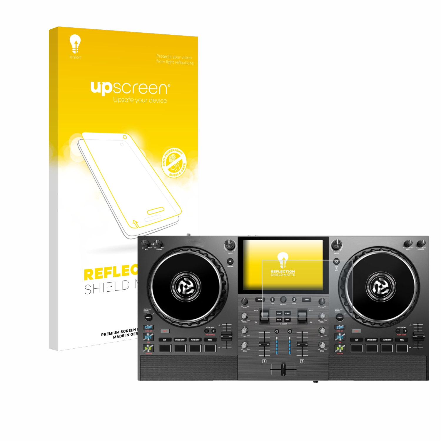 UPSCREEN entspiegelt Go) Numark Mixstream Schutzfolie(für Pro matte